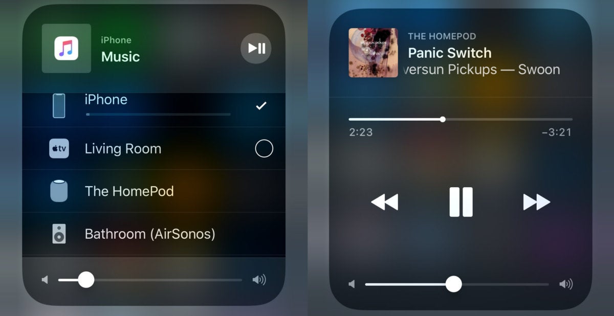 homepod control center tiles