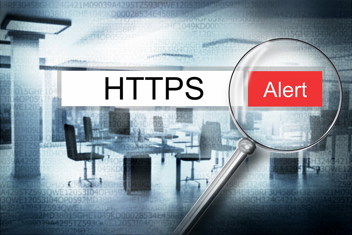 secure encrypted internet web browser alert