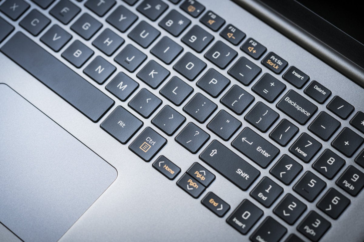 lg gram 15z980 keyboard detail