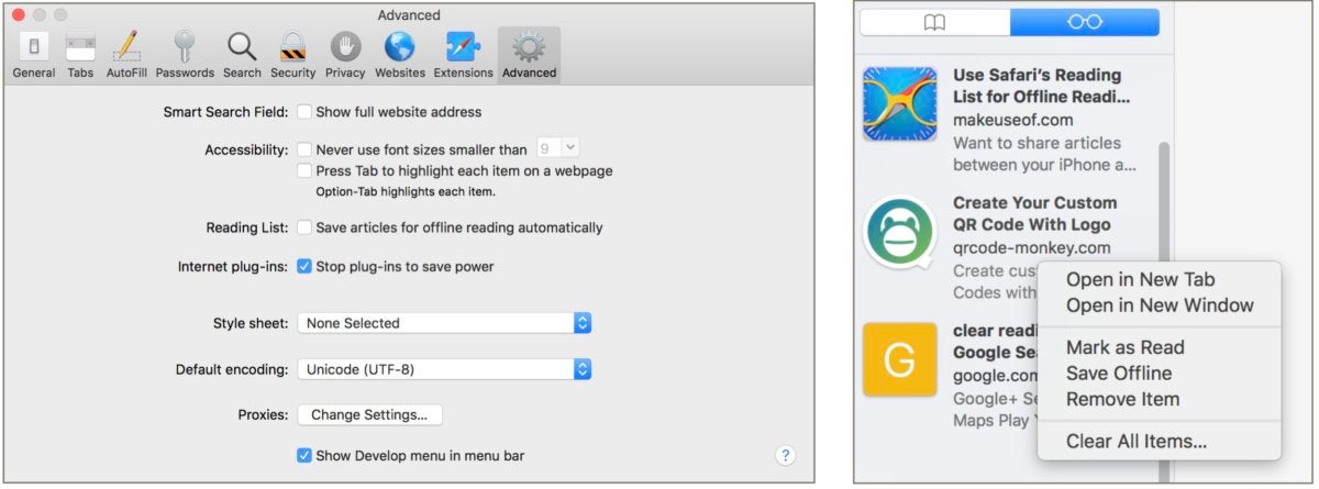 mac911 offline reading list settings