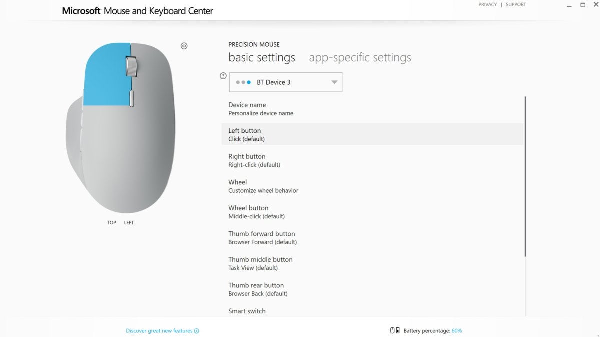 microsoft mouse and keyboard center screenshot