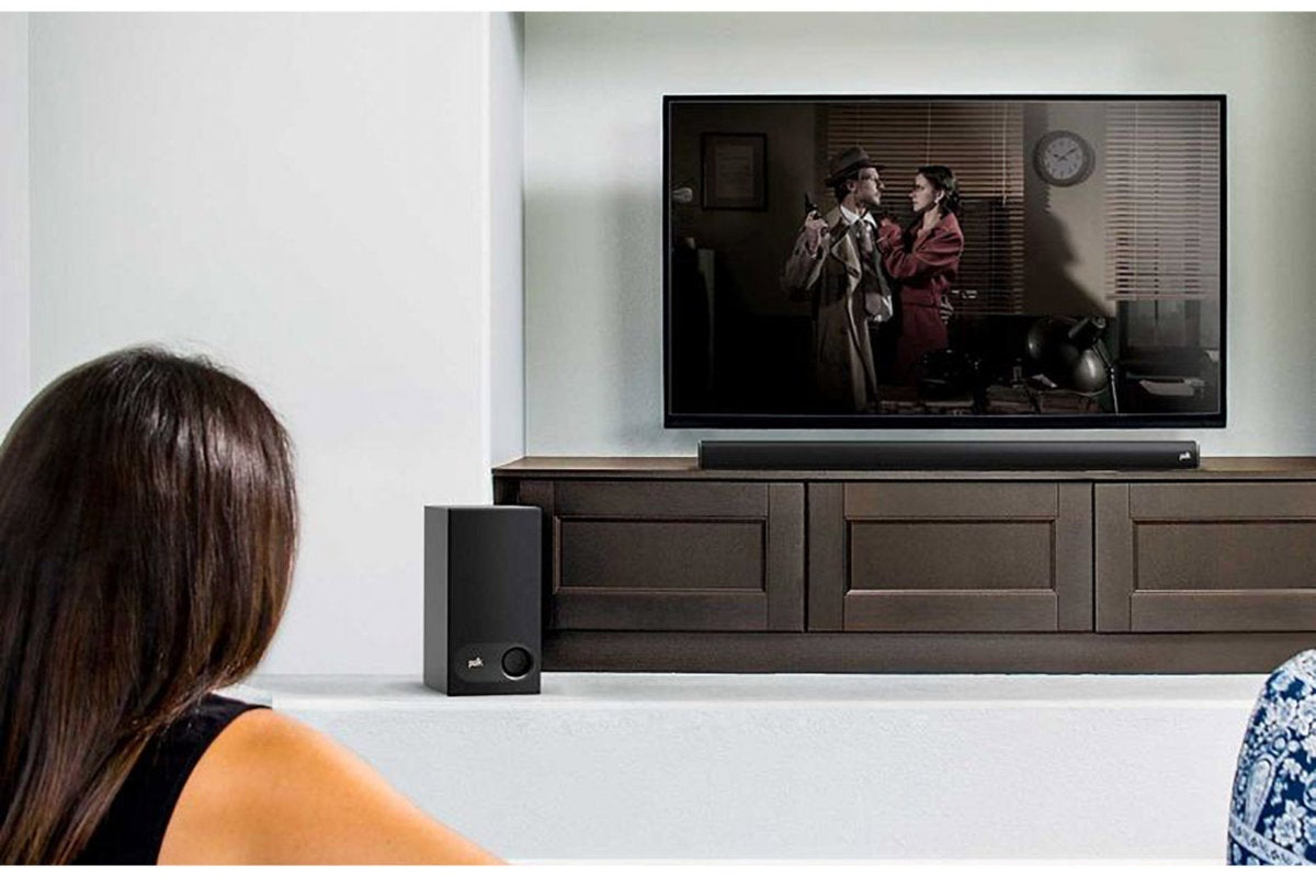 The Signa S1's slimline formfactor won't block your TV's IR port when table-mounted.