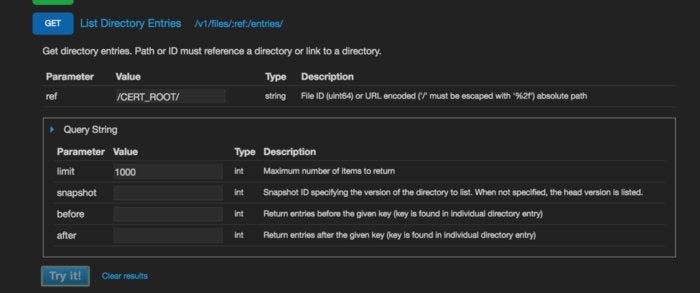 qumulo api cert root