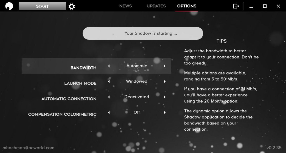 blade shadow config