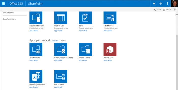 SharePoint Online tips - apps add