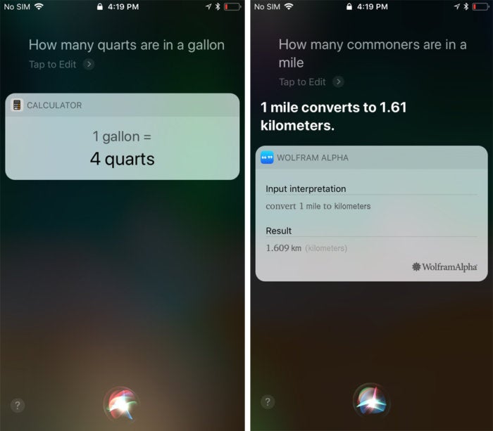 siri conversions