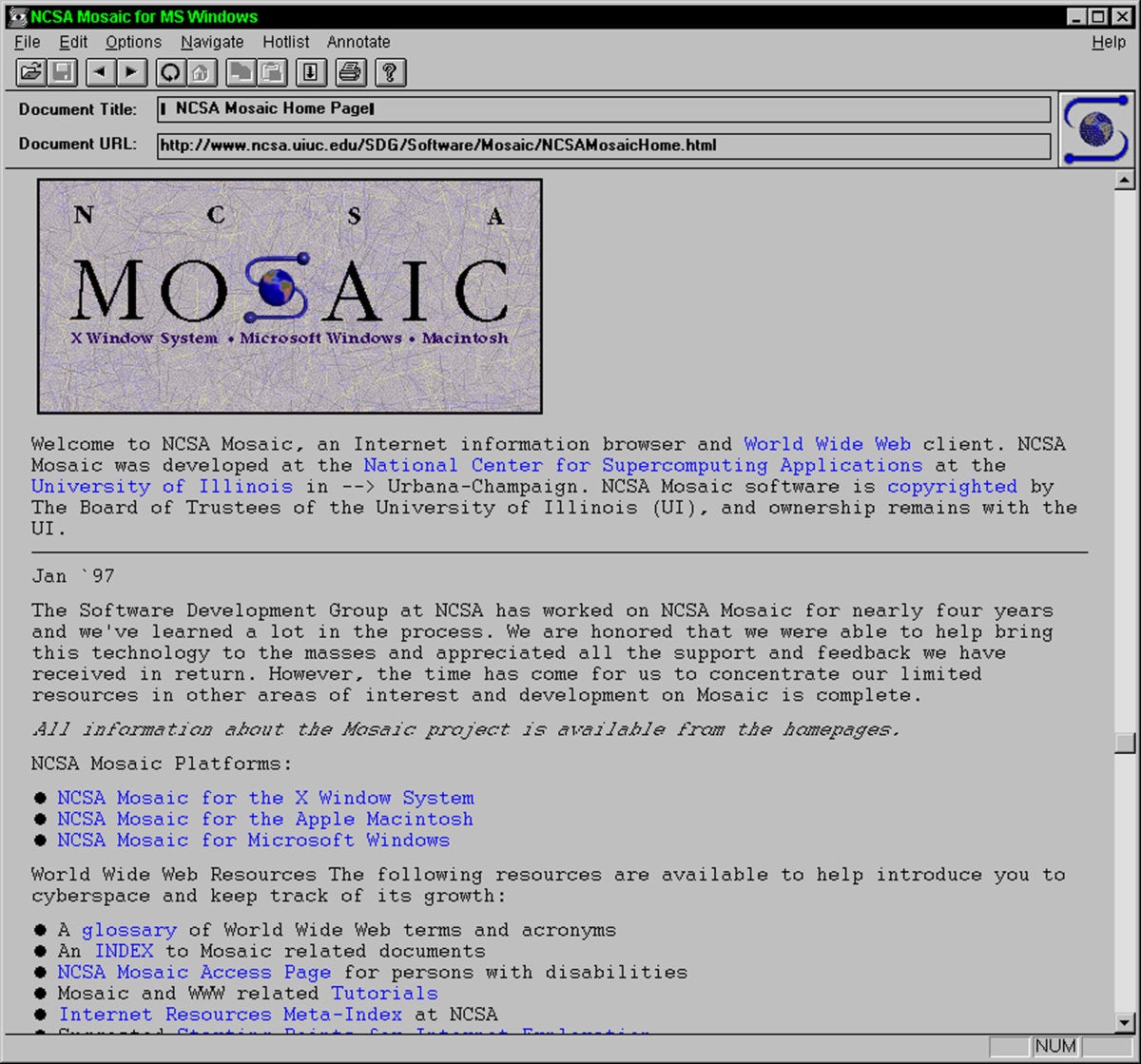 mosaic web browser