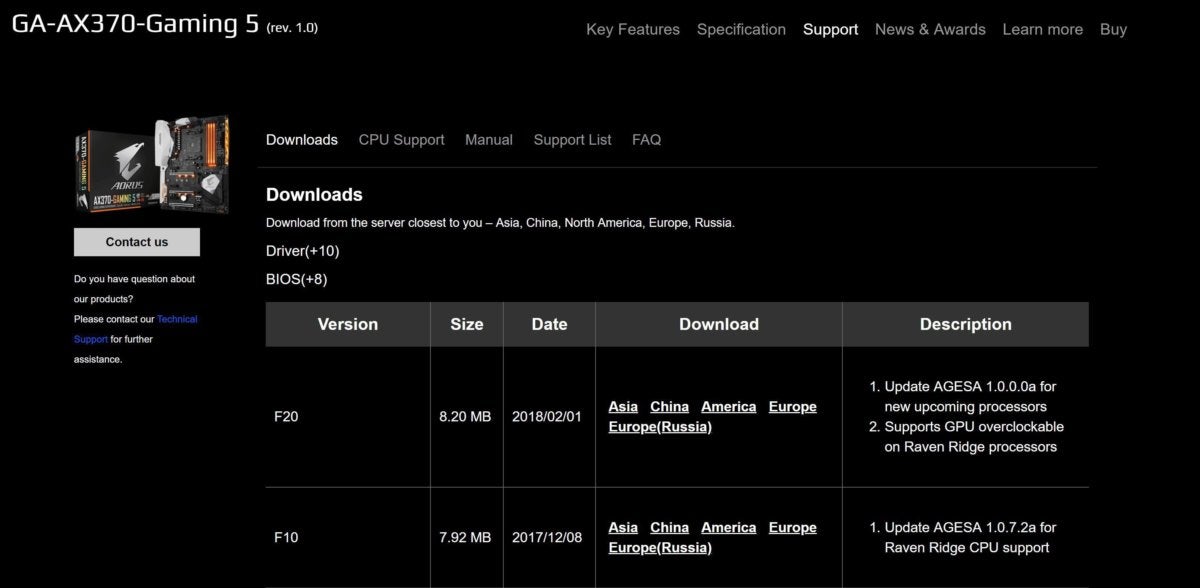 spectre bios gigabyte gaming