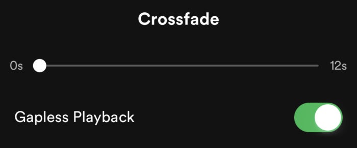 spotify crossfade