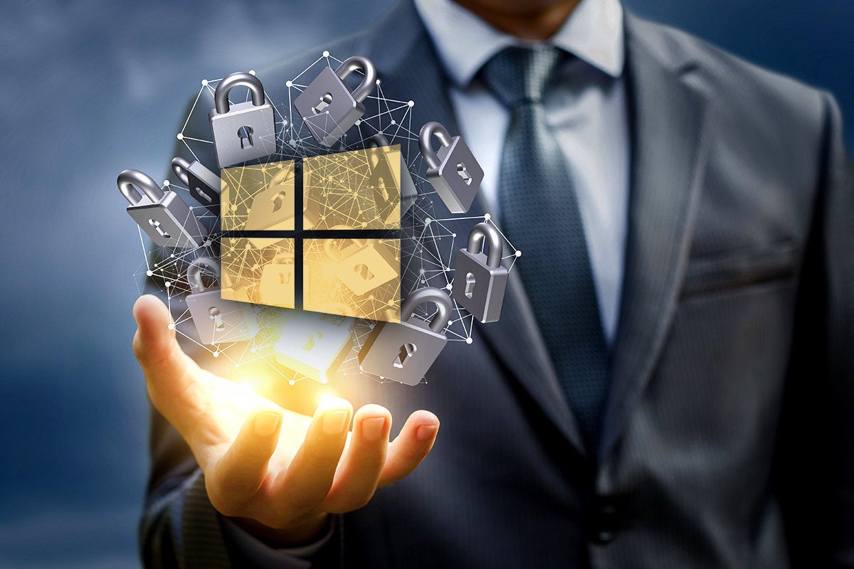 Windows security and protection [Windows logo/locks]