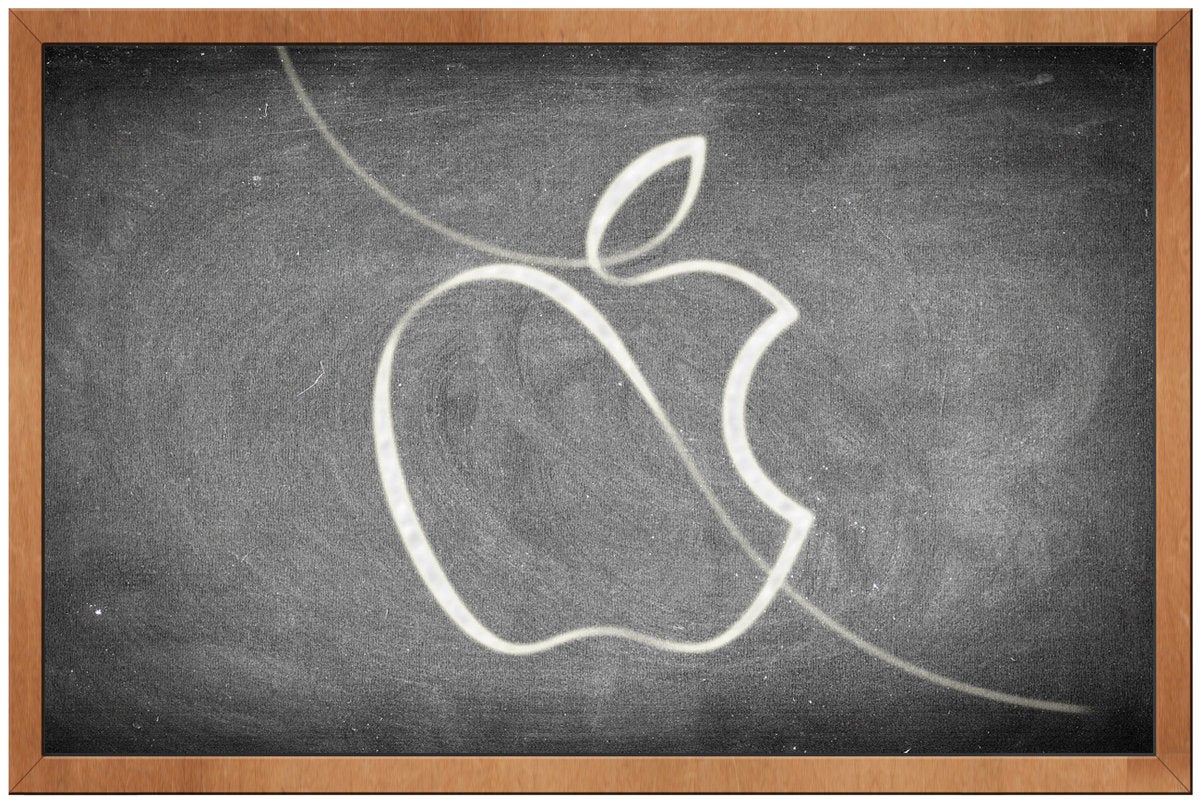 apple logo chalkboard
