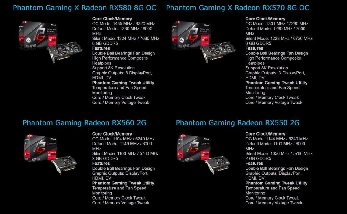 asrock phantom gaming lineup