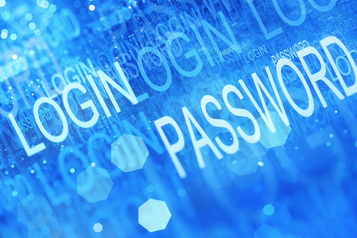 blue abstract password and login access security internet