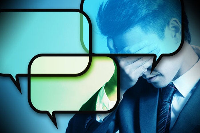 customer feedback frustrated man speech bubbles social media