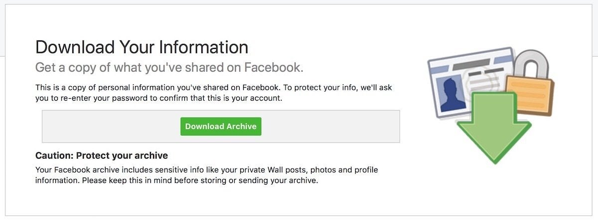 facebook download archive