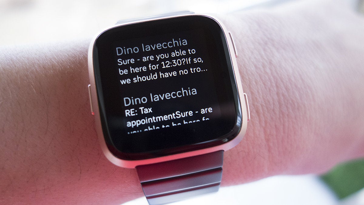 fitbit versa notifications