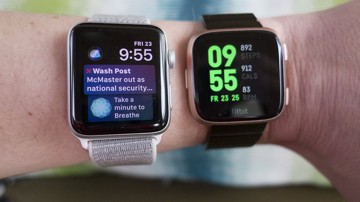 apple watch series 3 vs fitbit versa 2