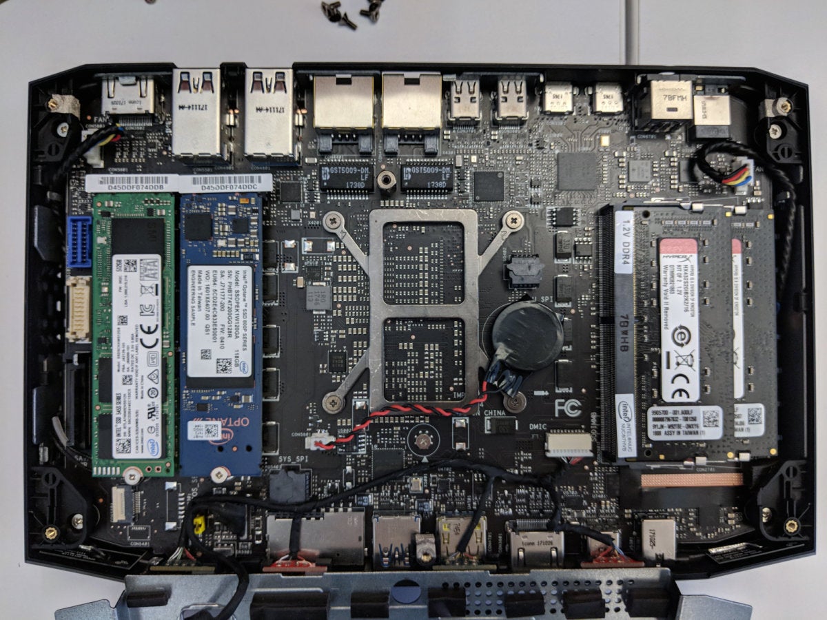 Interior shot of Hades Canyon NUC8i7HVK