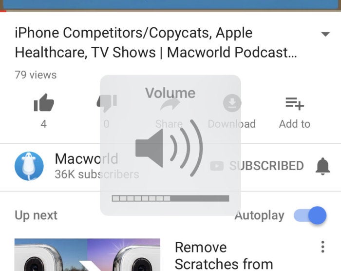 volume ios 11