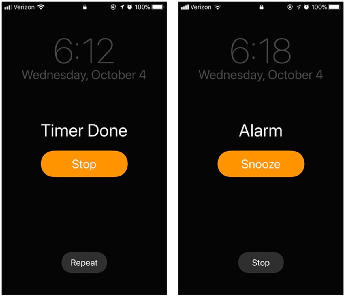 ios timers alarms