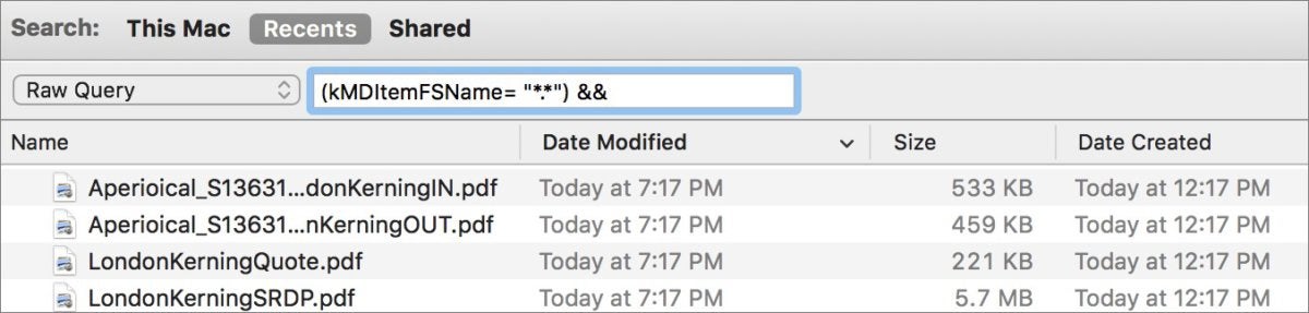 mac911 raw query finder