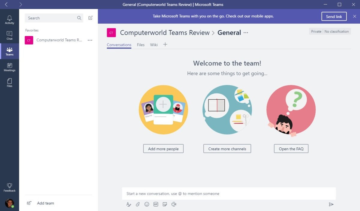 Microsoft Teams start