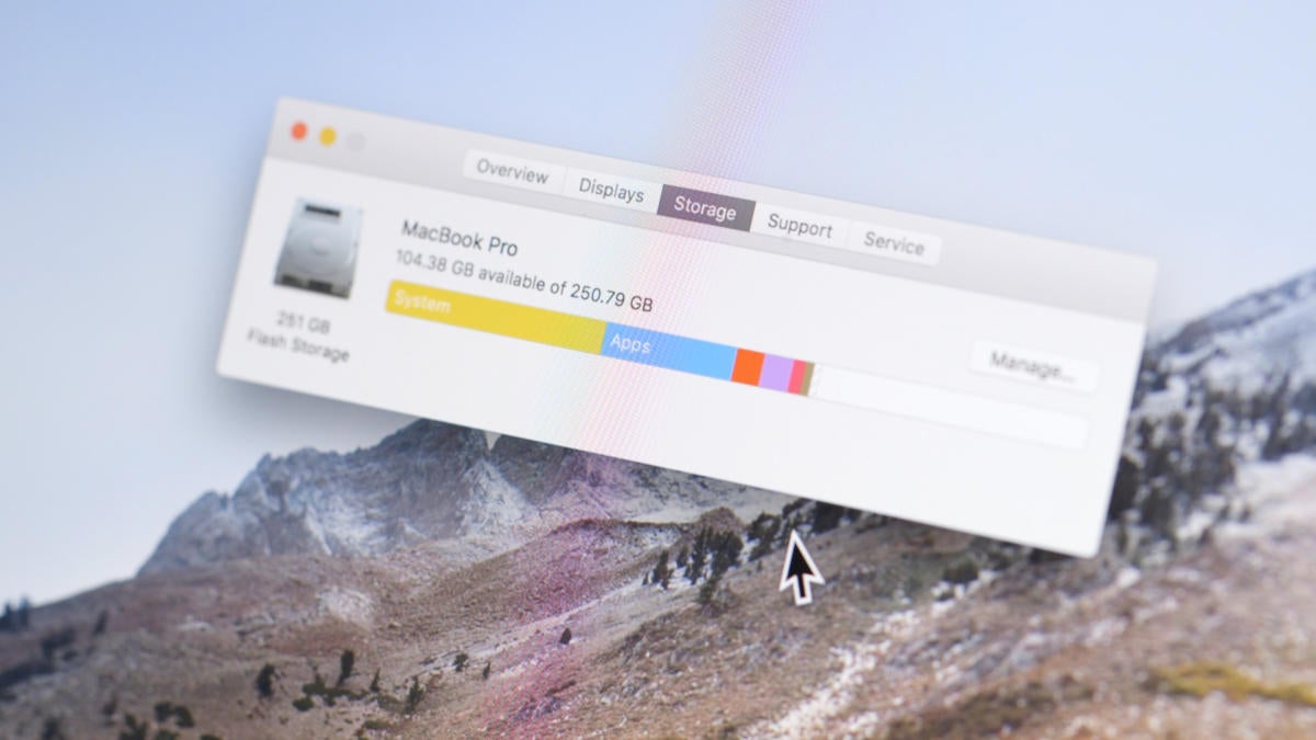mac hard drive space color