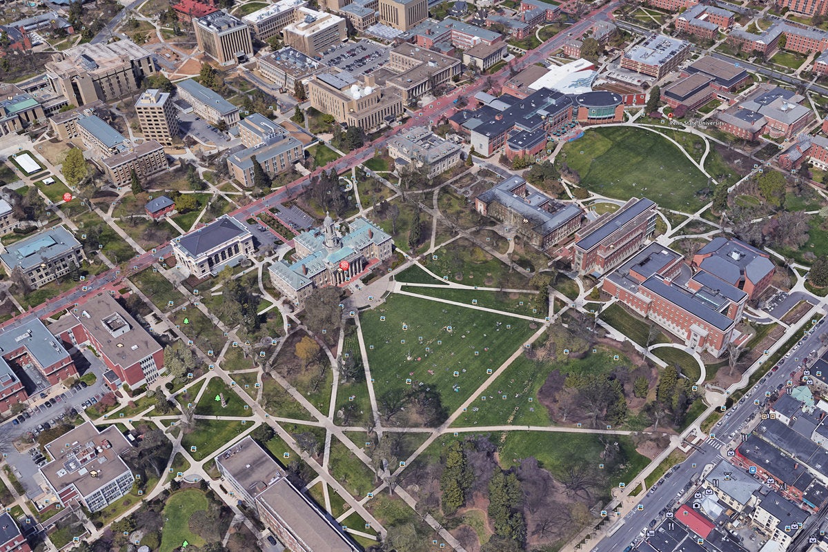 penn state university google map 3d