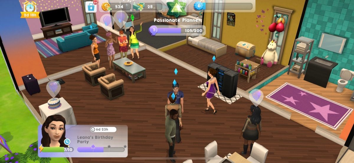 sims mobile party