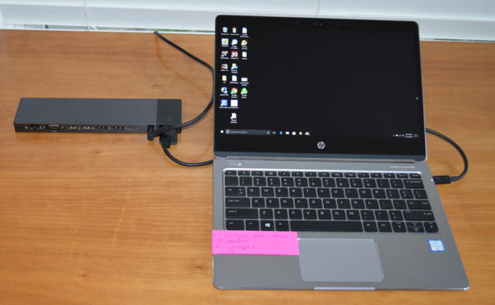 USB-C - HP Elite 90W Thunderbolt 3 dock and HP EliteBook Folio G1 laptop