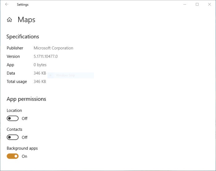 Windows 10 version 1803 app permissions