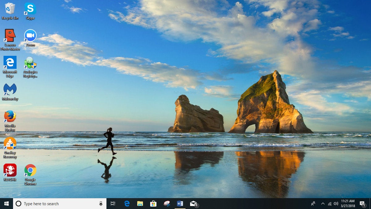 Windows 10 version 1803 desktop
