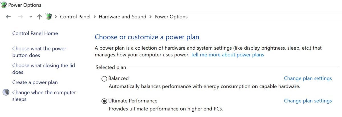 windows 10 ultimate performance