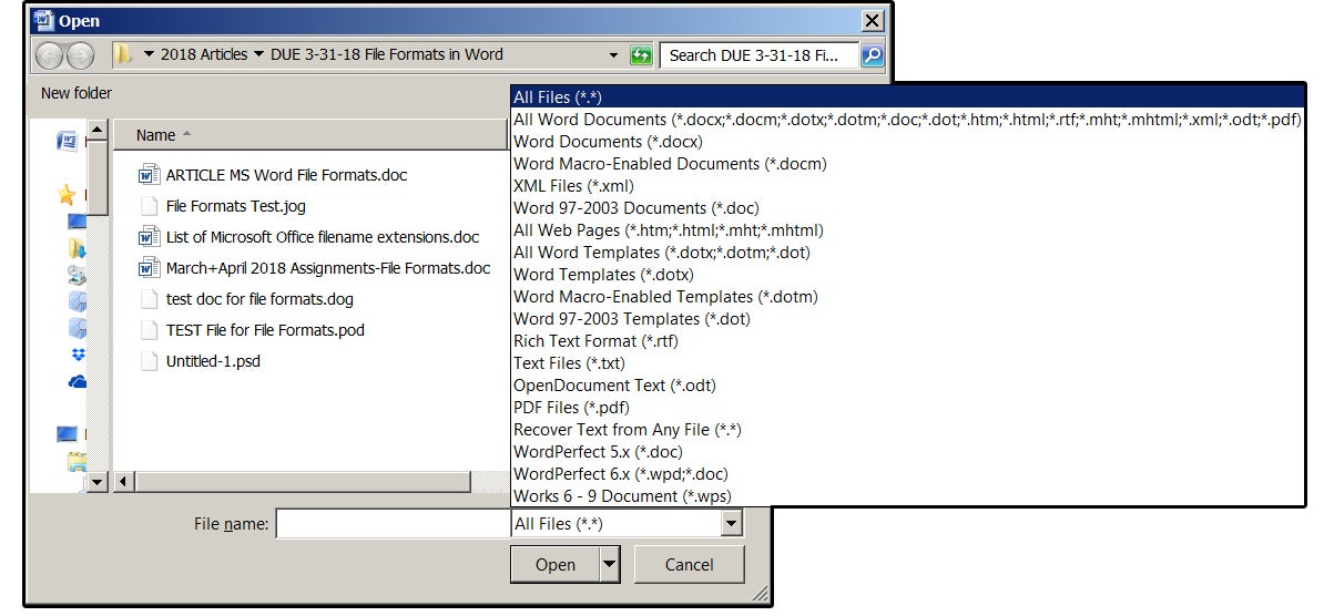 Microsoft formats files. Open doc file. Word file. All format files.