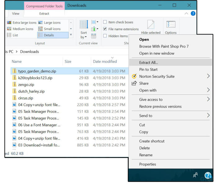 04 copyunzip font file edit