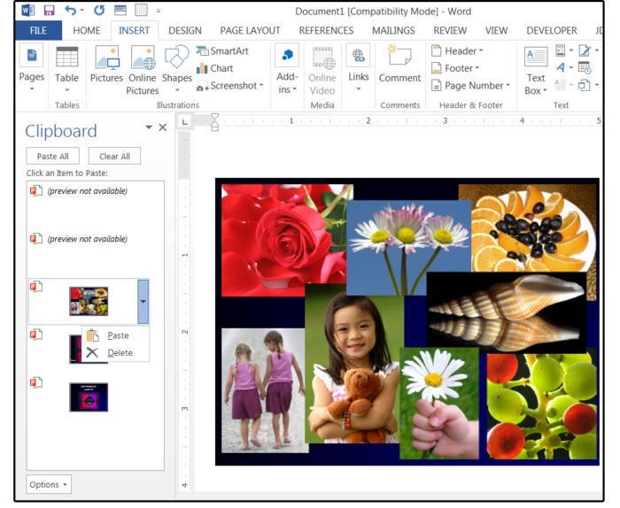 06 paste link or paste powerpoint slides into word