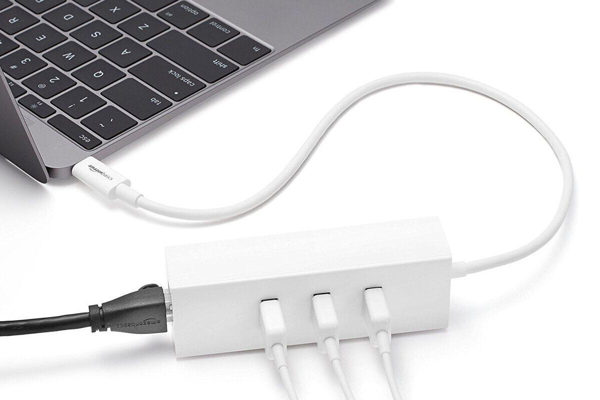 photo of Turn a single USB-C port into three USB ports and Ethernet with this $20 adapter image