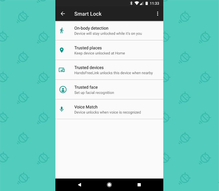 Android Security Settings: Smart Lock