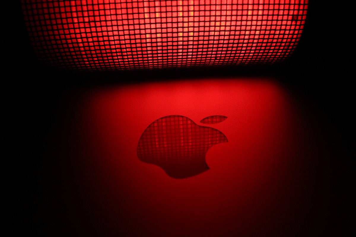 apple logo red