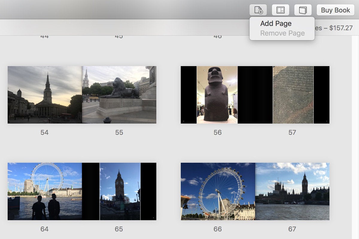 apple photo book add page
