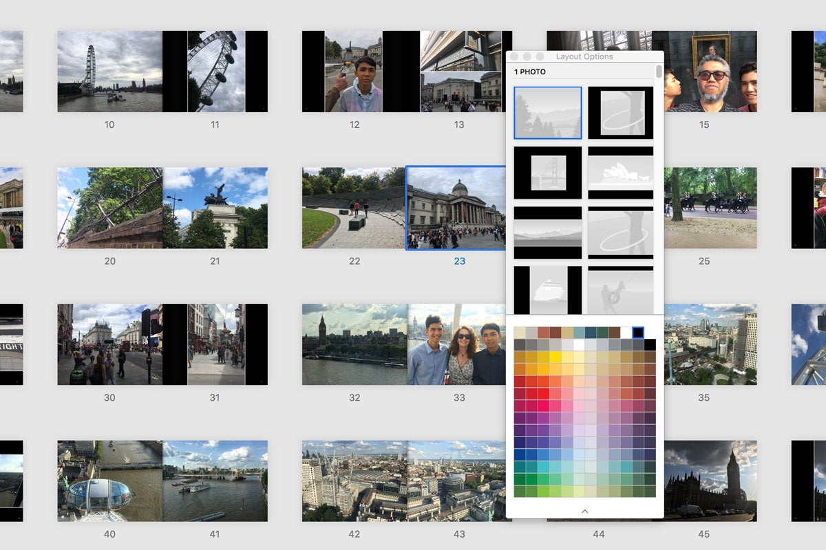 apple photo book laytout options