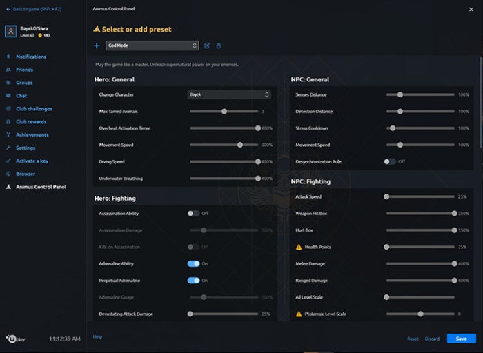 Assassin's Creed: Origins - Animus Control Panel