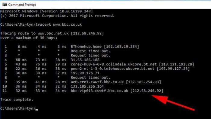 how to trace ip address bbc2