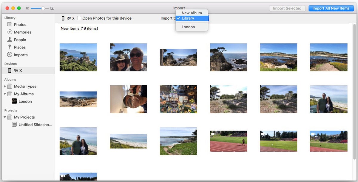 import photos from android to mac