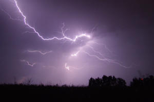 lightning storm at night