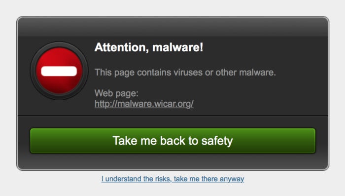 macav bitdefender malicious page warning