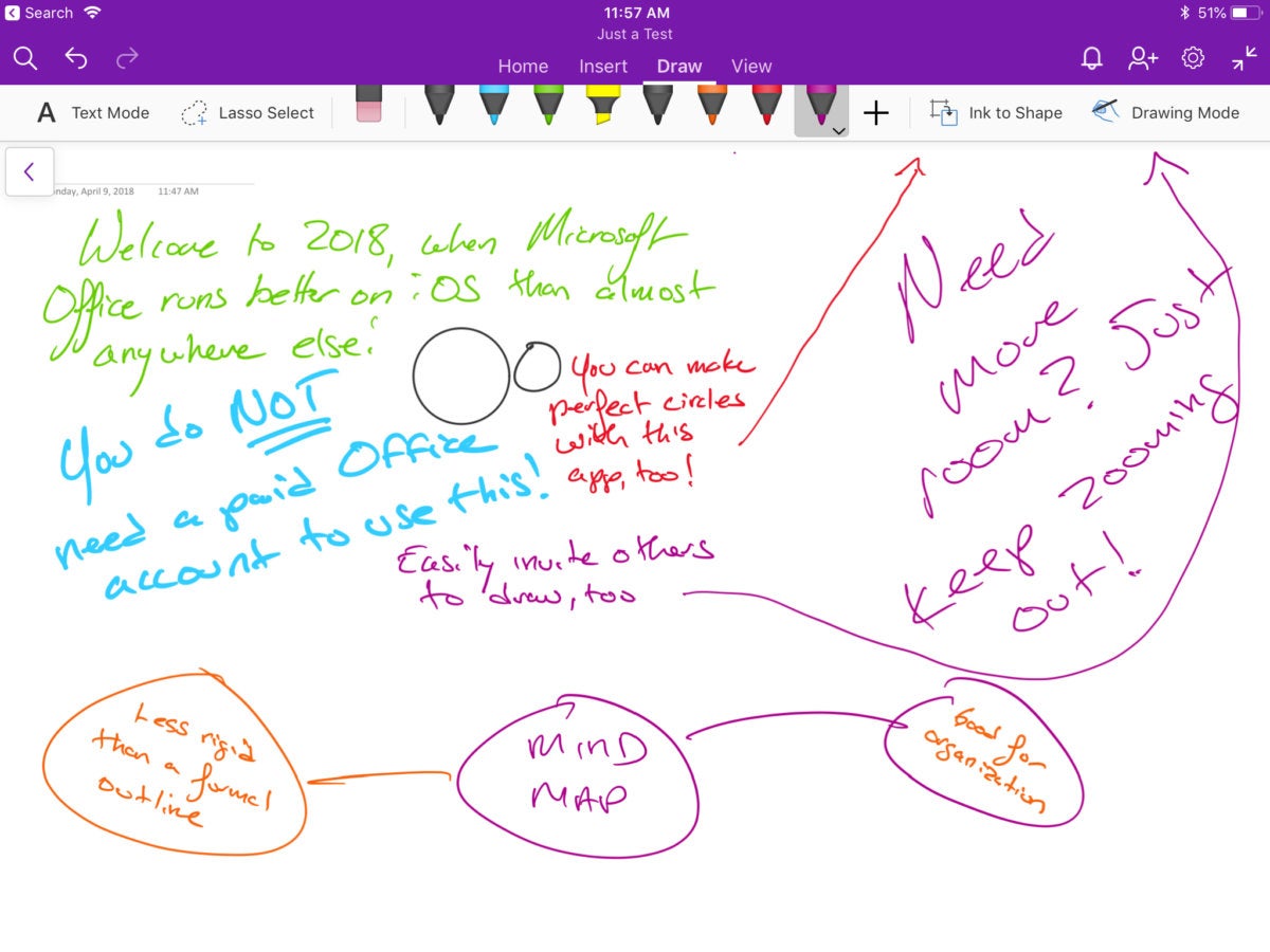 onenote ipad pencil