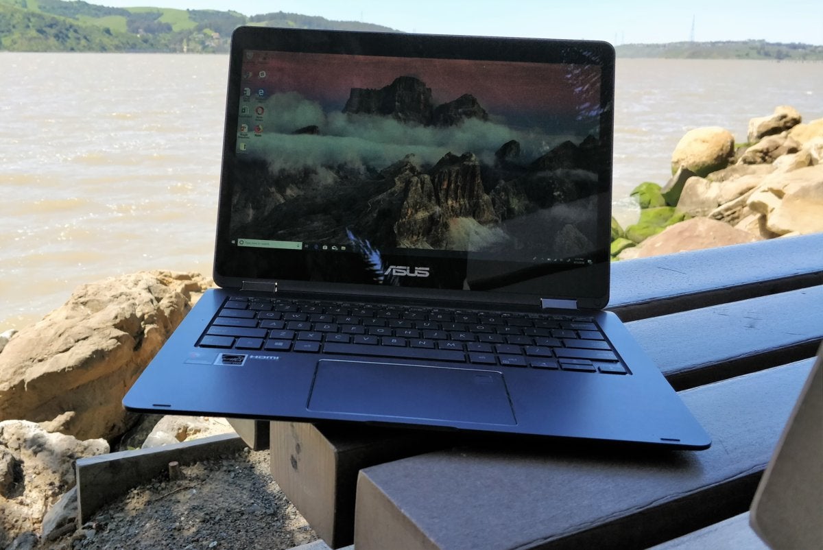 Asus NovaGo outside in shade