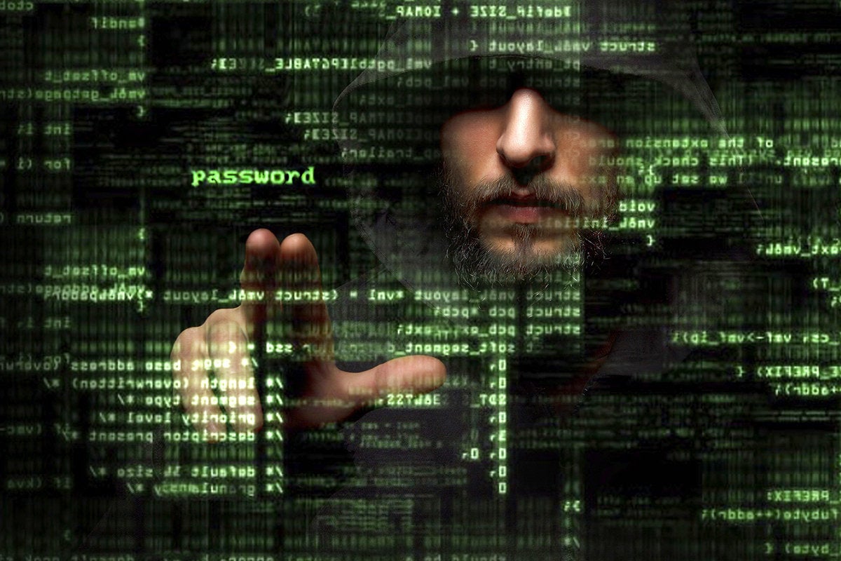 Hacker stealing data