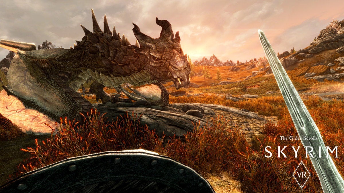 elder scrolls skyrim dragon battle